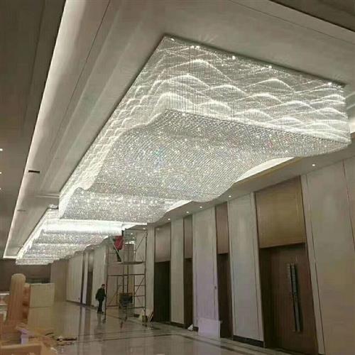 酒店大堂非标定制灯具售楼沙盘吊灯来样加工非标光立方满天星吊灯