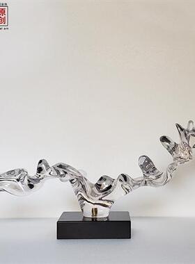 白色新款透明树脂抽象摆件家居品餐厅摆设装饰工艺品雕塑酒店配饰