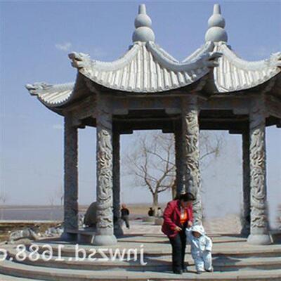 墓地石雕龙亭图片公园大理石亭子供应商景区花岗岩石材亭子报价