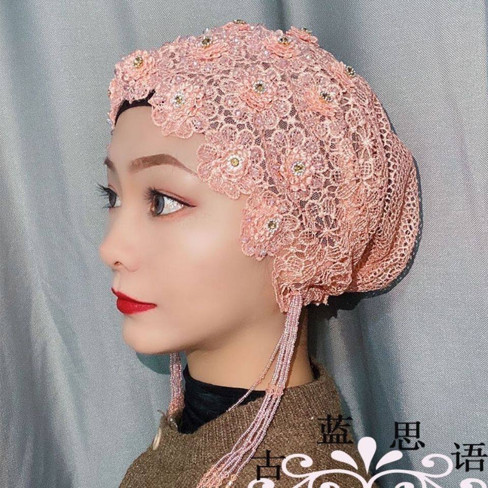 盖头女民族套头时尚包头帽头巾帽遮发帽纱巾帽一体帽舒适百搭