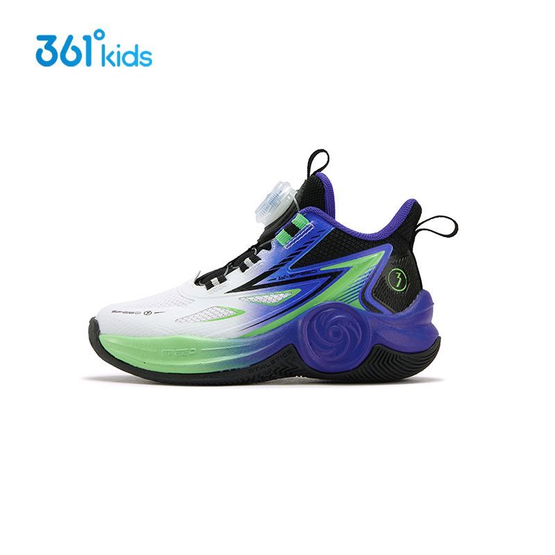 商场同款361童鞋男童篮球鞋春秋新款防滑耐磨旋钮扣中小童运动鞋
