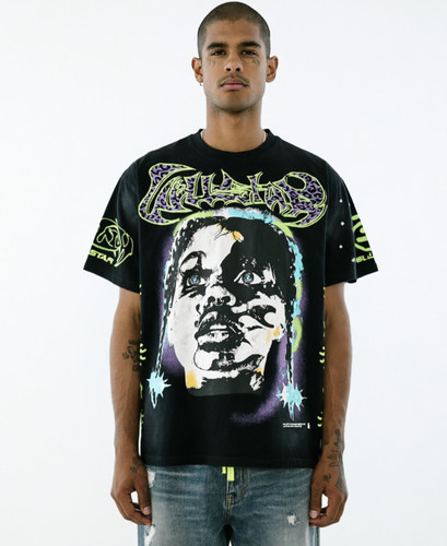 hellstar地狱之星嘻哈说唱歌手Lil Uzi Vert肖像印花高街短袖T恤