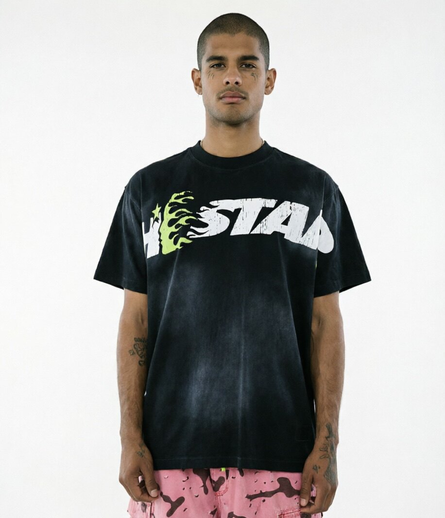 美国小众潮牌 Hellstar地狱之星短袖T恤典复古水洗系短袖短裤套装