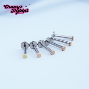 F136钛合金养耳棒隐形迷你防堵耳钉睡觉免摘0.8 1.2mm耳骨钉耳饰