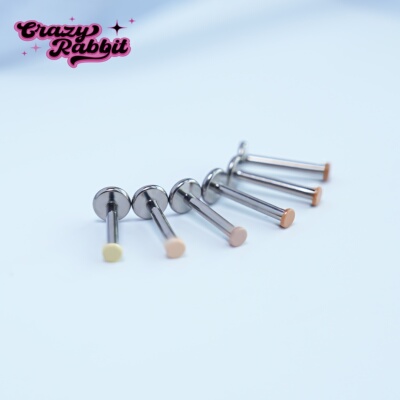 F136钛合金养耳棒隐形迷你防堵耳钉睡觉免摘0.8 1.2mm耳骨钉耳饰