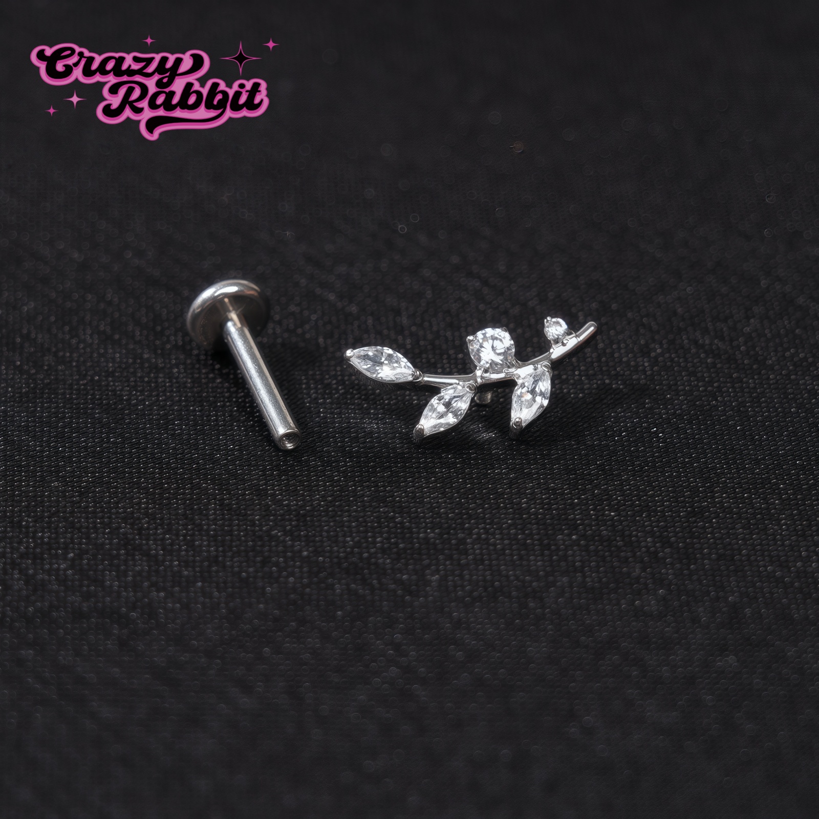 CrazyRabbit医用钛合金耳钉女