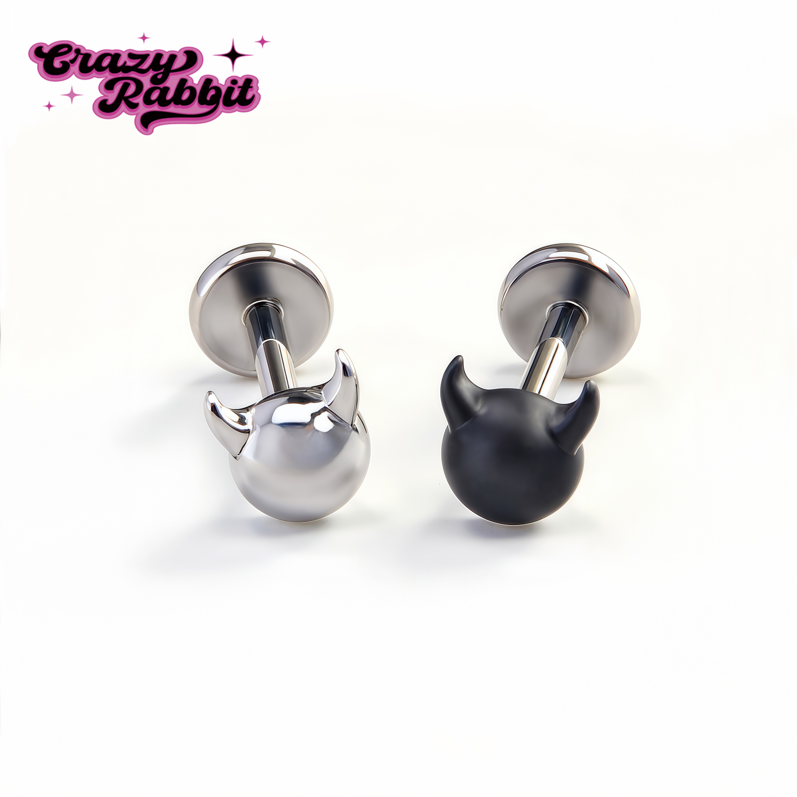 CrazyRabbit小恶魔情侣耳钉