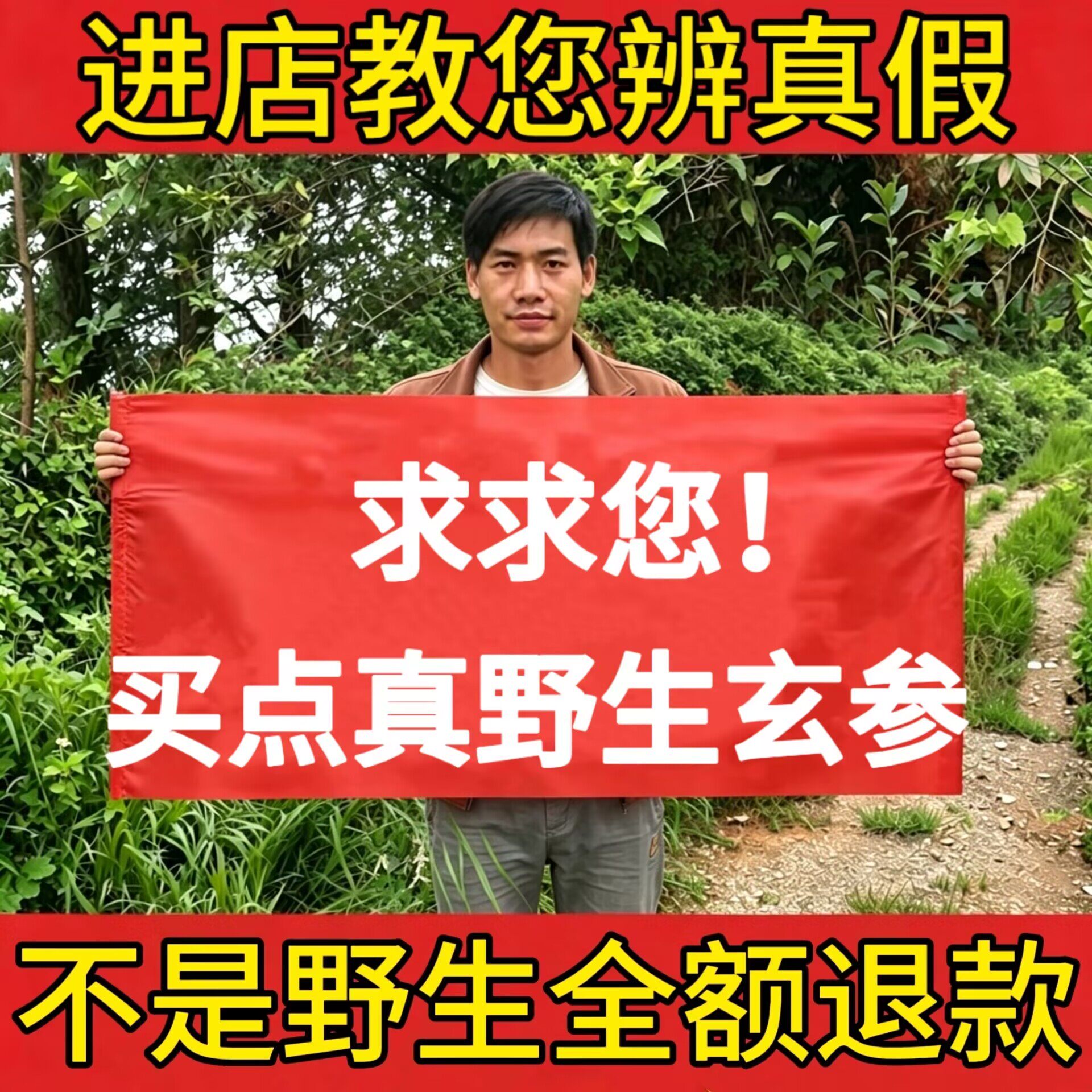 野生玄参500g中药材正品大片乌黑元参新货搭桔梗甘草麦冬清热下火