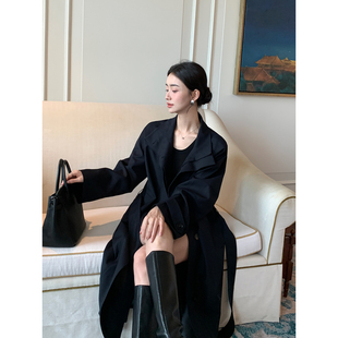 极简风衣外套女中长款 Maven 时髦定义 现货7折 收腰大衣 Lin