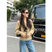 Maven 上衣 1OO羊毛V领套头毛衣女基础宽松针织衫 Lin 极简质感