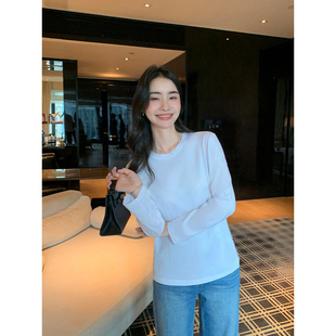 Lin 针织衫 从容松弛 圆领长袖 女宽松通勤叠穿打底上衣 经典 Maven