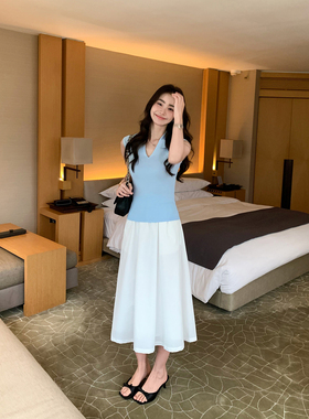 Maven Lin 衣橱单品 气质通勤白色半身裙女高级感宽松a字伞裙子