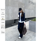 Lin 外套女高级感西服 R0W感套装 Maven 短款 西装 宽松直筒休闲裤