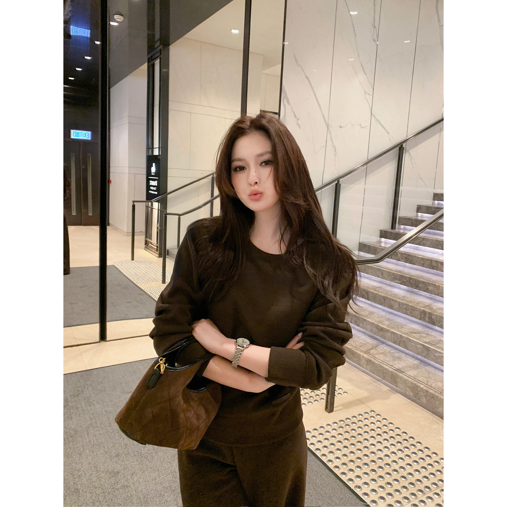 Maven Lin R0W时装感 气质圆领针织套头卫衣女休闲宽松阔腿裤套装,女装/女士精品,时尚套装,淘宝优惠券,粉丝福利购,淘宝优惠卷