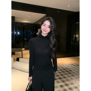 Lin 内搭打底衫 甄选扬子纱 女修身 上衣 1OO羊毛高领针织衫 Maven