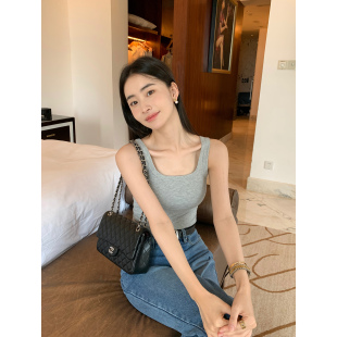 显瘦针织无袖 Maven 莫代尔吊带背心女修身 弹力短款 外穿上衣 Lin