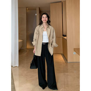 女长袖 Maven 衬衫 现货7.5折 气质高级感匹马棉衬衣叠穿上衣 Lin