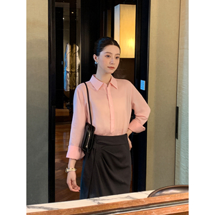 衬衫 Maven 微透1OO莱赛尔长袖 春日絮语 女宽松气质空调衬衣 Lin