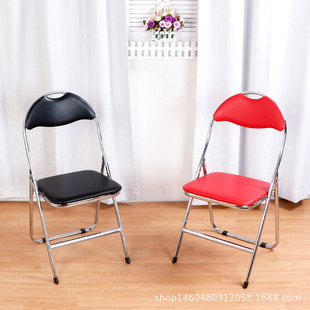 厂家批发 电镀钢折椅可折叠椅子 办公椅会议培训电脑椅活动会场椅