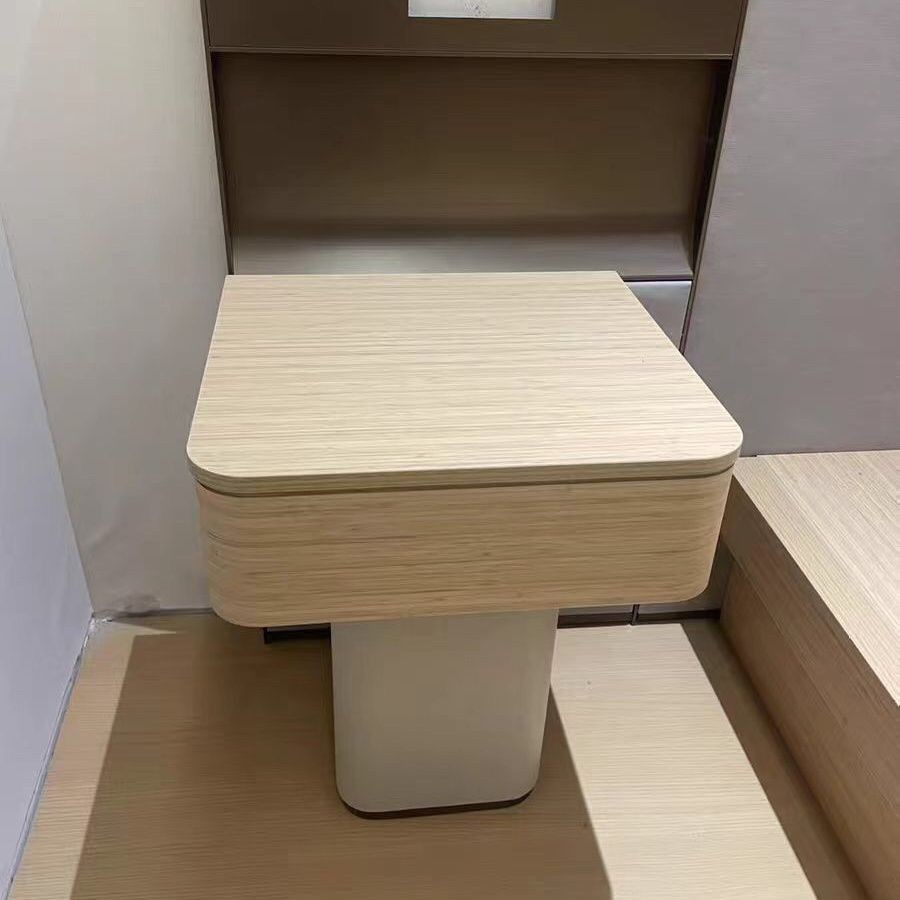商务酒店全季5.0家具圆弧弯板弯曲板床头柜书桌台盆柜茶水柜弯板图片