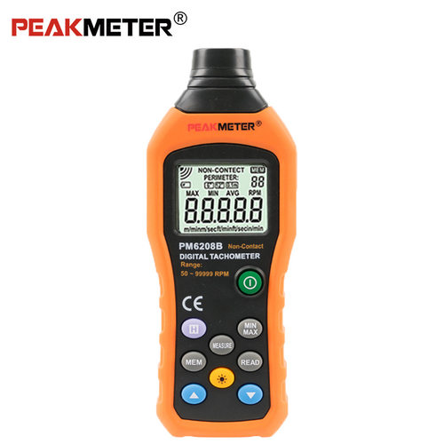 PEAKMETER华谊PM6208B非接触式数字转速计马达电机转速表测速仪