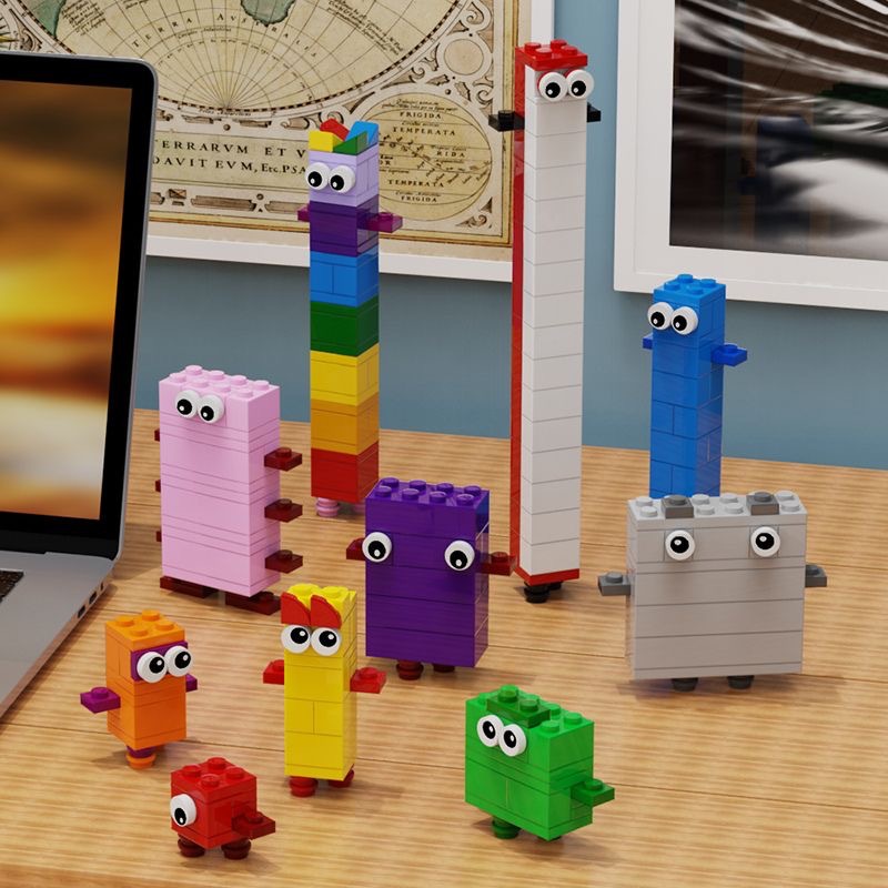 数字积木NumberBlocks1-10儿童益智启蒙拼搭玩具国产DIY卡通礼物