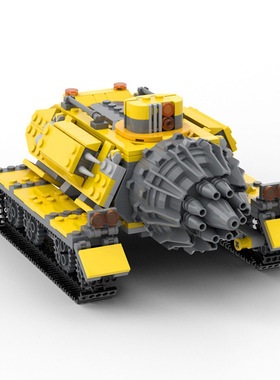 moc跨境积木深岩银河矿车儿童小颗粒拼搭玩具套装