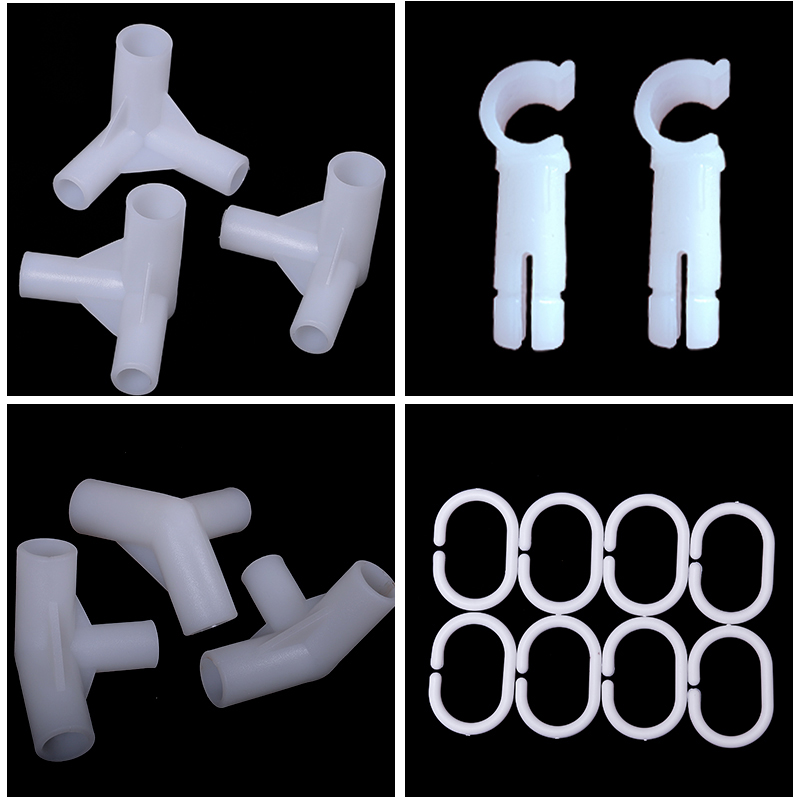 儿童装蚊帐支架安装配件三通风扇杆单杆挂环