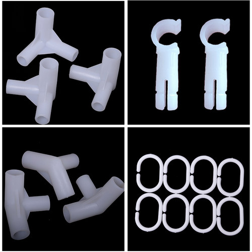 儿童装蚊帐支架安装配件三通风扇杆单杆挂环