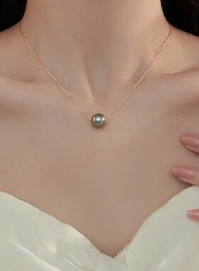 优雅得体S925银珍珠单颗锁骨链