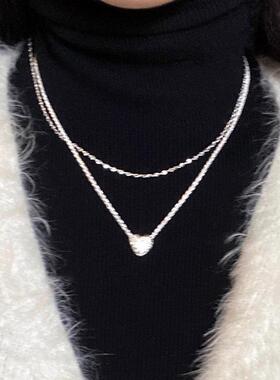 MaisonCleo极细爱心锁骨链女