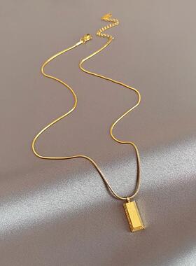 MaisonCleo小金砖蛇骨锁骨链