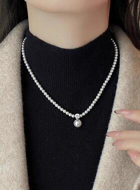MaisonCleo曼塔玫瑰珍珠毛衣链