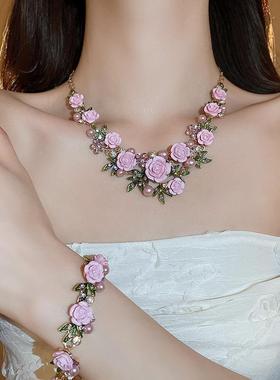 MaisonCleo甜美镶钻珍珠项链