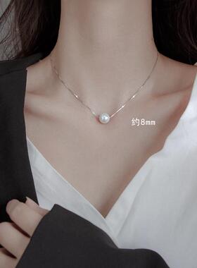 MaisonCleo纯银单颗珍珠项链女