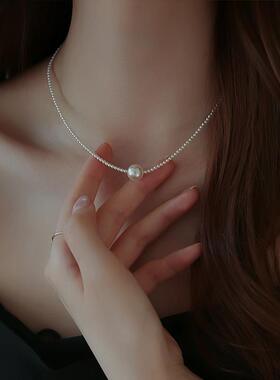 MaisonCleo复古轻奢珍珠锁骨链