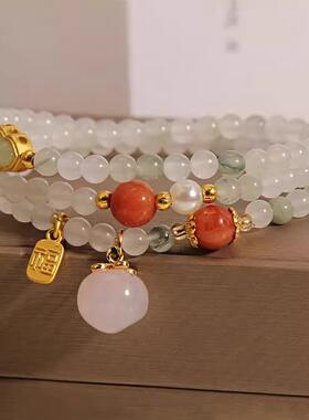 新中式天山翠葫芦桃子串珠手串