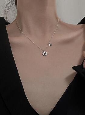 MaisonCleoH字母纯银锁骨链女