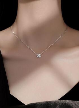 MaisonCleo纯银幸运锁骨链新款