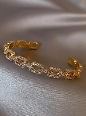 MaisonCleo满钻开口手链可调节