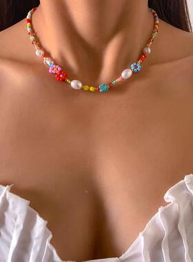 MaisonCleo雏菊串珠锁骨链女