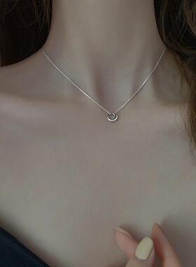 MaisonCleo轻奢小众银锁骨链
