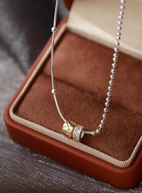 MaisonCleo轻奢撞色双圈锁骨链