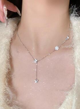 MaisonCleo山茶花蝴蝶贝壳项链