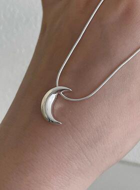 MaisonCleoS925纯银月牙锁骨链