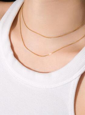 MaisonCleo蛇骨链通勤不掉色