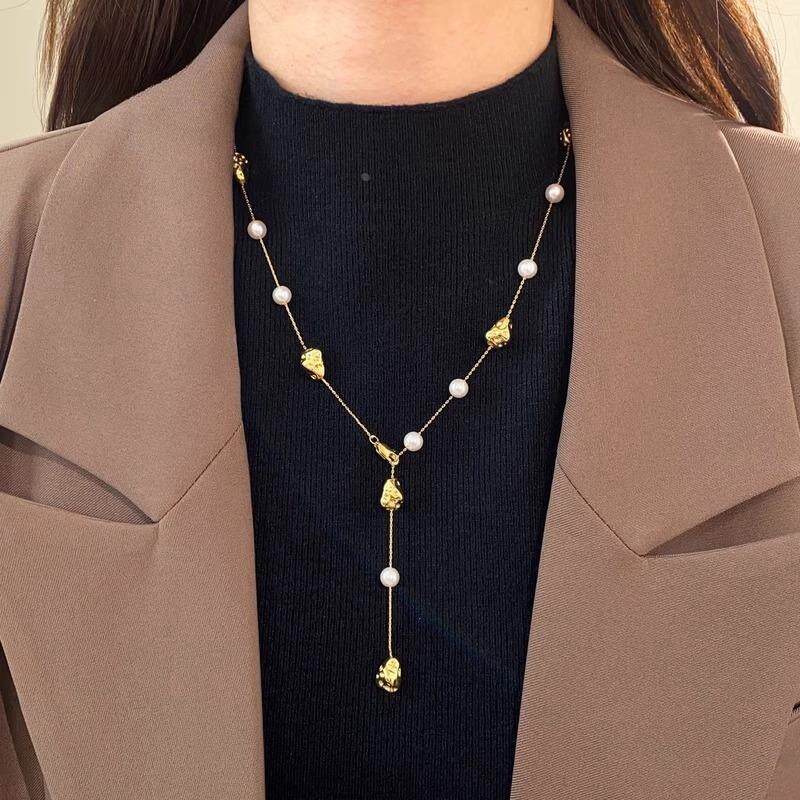 MaisonCleo「气质减龄」多种戴法满天星珍珠毛衣项链长款秋冬项链