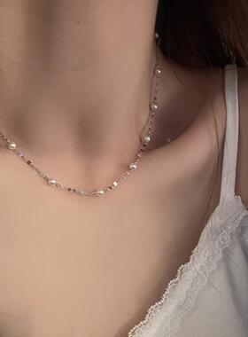 MaisonCleo满天星珍珠项链女小众设计感简约颈链锁骨链2026新款爆