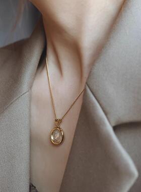 MaisonCleo双面法式女锁骨链