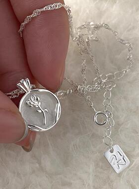 MaisonCleoS925纯银玫瑰锁骨链